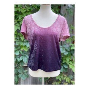 American Eagle Velvet Ombre Short Sleeve Shirt